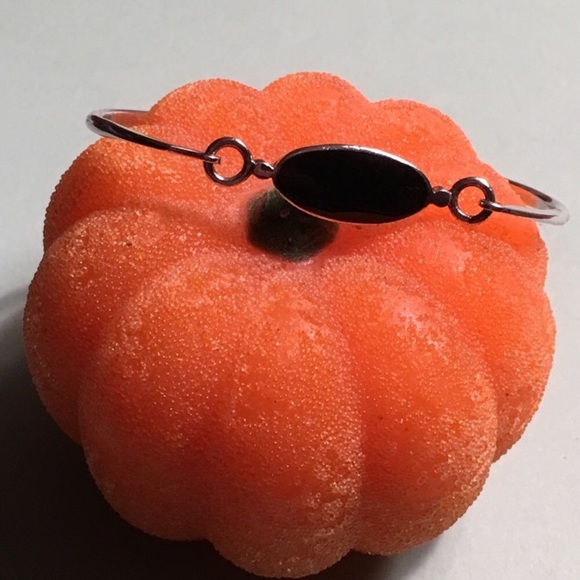 Artisan Jewelry - Sterling Silver & Onyx Bangle